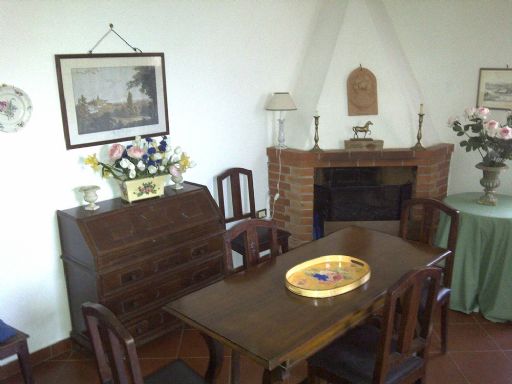 zona giorno con camino