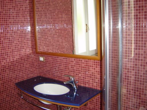 bagno lavandino, specchio e box doccia
