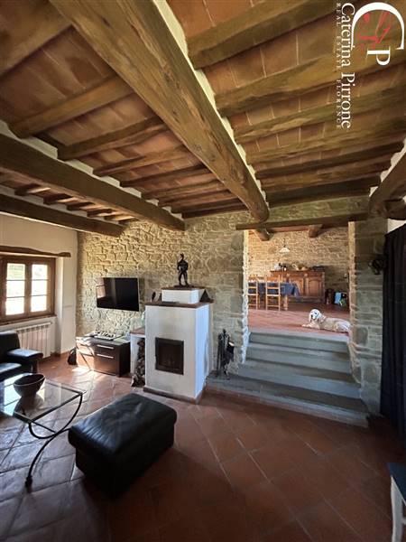 open fire place in the living