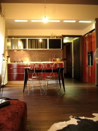 Soggiorno con cucina a vista