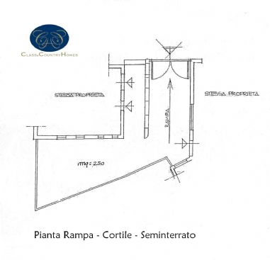 planimetria rampa/seminterrato