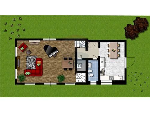 ipotesi arredo piano terra