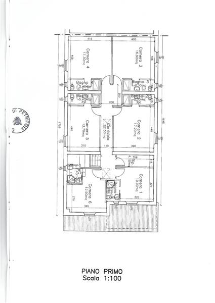 03 pianta piano primo Petritoli Azienda Agricola Z