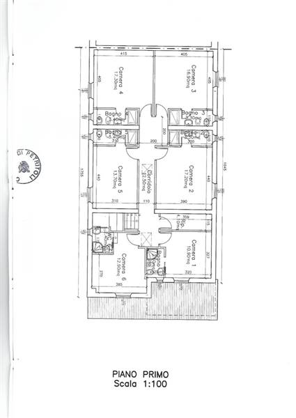 03 pianta piano primo Petritoli Azienda Agricola Z