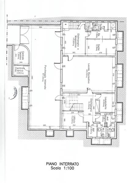 04 pianta piano interrato Petritoli Azienda Agrico