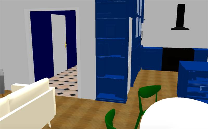 Vista cucina dal soggiorno